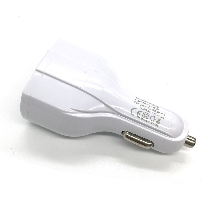 Poze Incarcator Auto Techstar® Turbo Fast, 5V, 3.5A ,QC3.0, DUAL USB, Universal, Alb