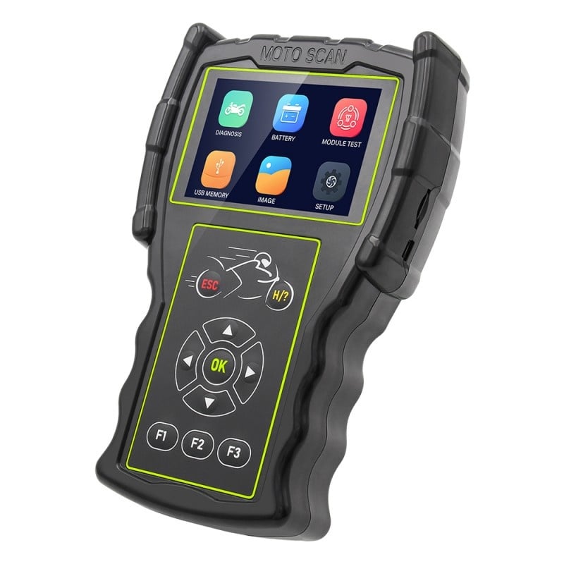 Instrument profesional de scanare si diagnosticare pentru motociclete JDiag M100, OBD2, sistem dublu Analizor, Ecran digital LCD 3.5 inch, detectie sistem EFI si detectie baterie, Negru - 2 | YEO