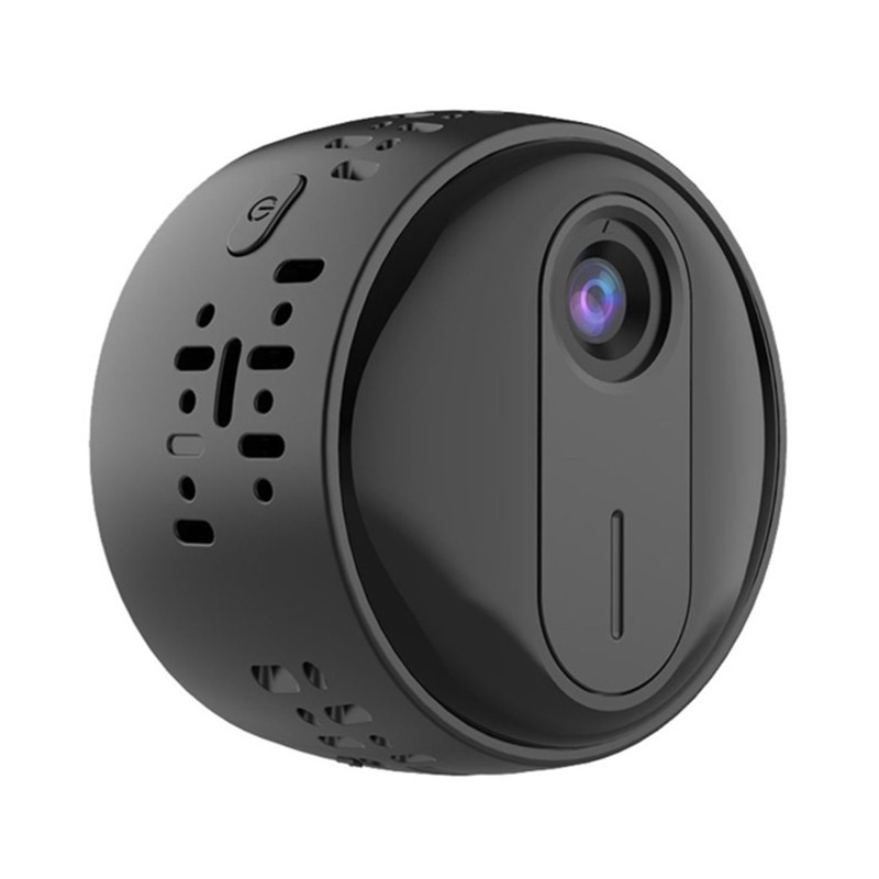 Mini Camera Video WiFi Techstar® V8, HD 1080P, Unghi larg 150°, Micro SD, Vizibilitate Nocturna, Senzor Miscare, Microfon, pentru Animale de Companie, Camera copilului, Birou, Negru