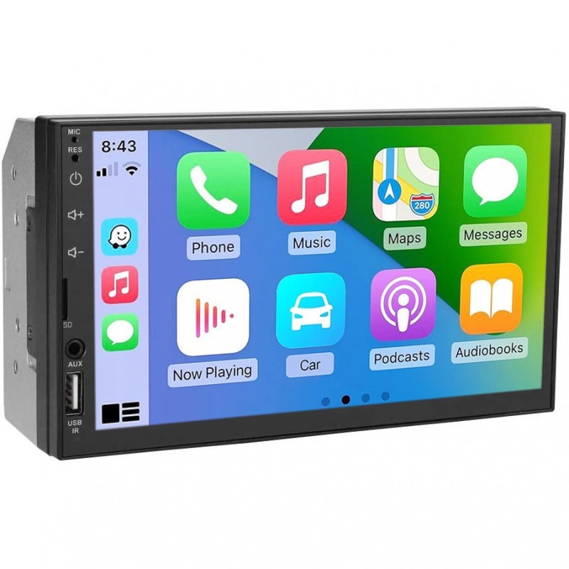 MP5 Player Techstar® 7023C, 2DIN, Apple CarPlay, Android Auto, Ecran HD Touch 7