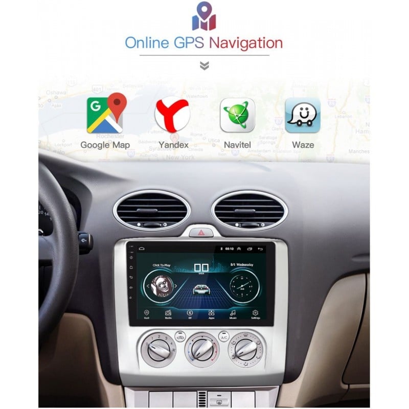 Navigatie Multimedia Auto 2Din Techstar® Android 8.1, GPS, Bluetooth, MirrorLink DSP, OBD2, 1GB RAM si 16GB ROM, 9 inch - 2 | YEO