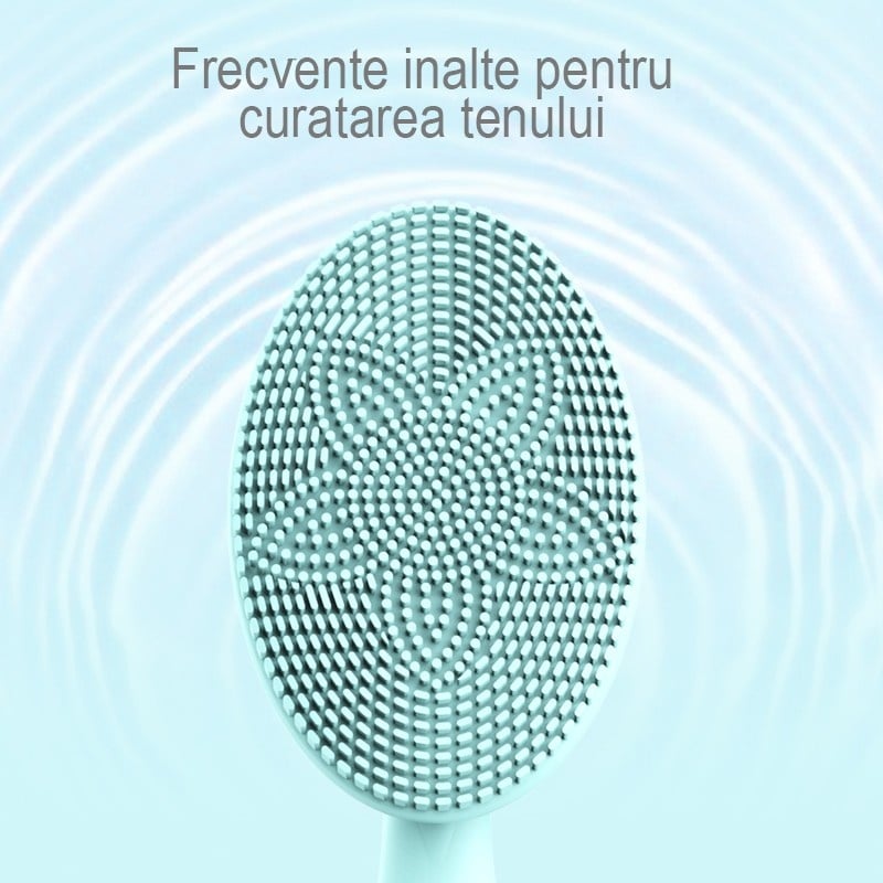 Perie Electrica pentru Ten Techstar® YJK-038, Curatare Faciala cu Vibratii, Waterproof IPX7, USB - 3 | YEO