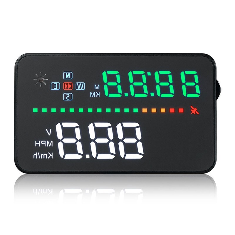 Proiector informatii de bord pe parbriz, Head Up Display Techstar® OBD II, A3, display 3,5 inch, proiectie afisaj bord pe parbriz, GPS, viteza, tensiune, semnal prin satelit