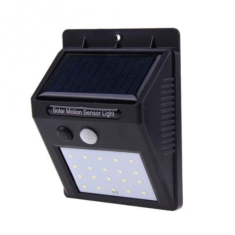 Proiector LED Cu Panou Solar si Senzor de Miscare DX10 Lampa 20 LED-uri