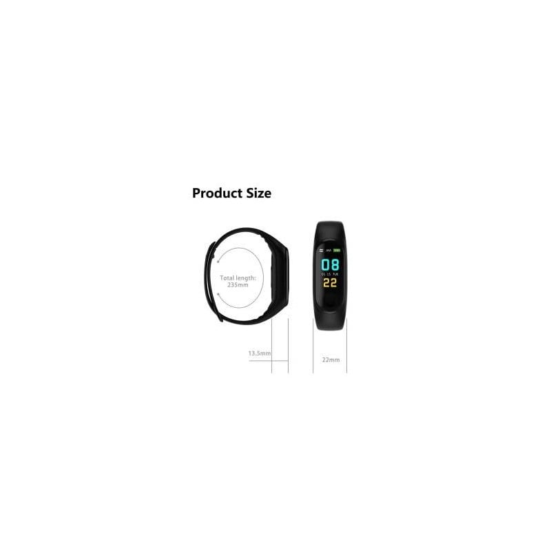 Resigilat Bratara Smart Fitness Techstar® M3 Plus, Unisex, Monitorizarea Sangelui si Ritmului Cardiac, Pentru Android si iOS, Negru - 3 | YEO