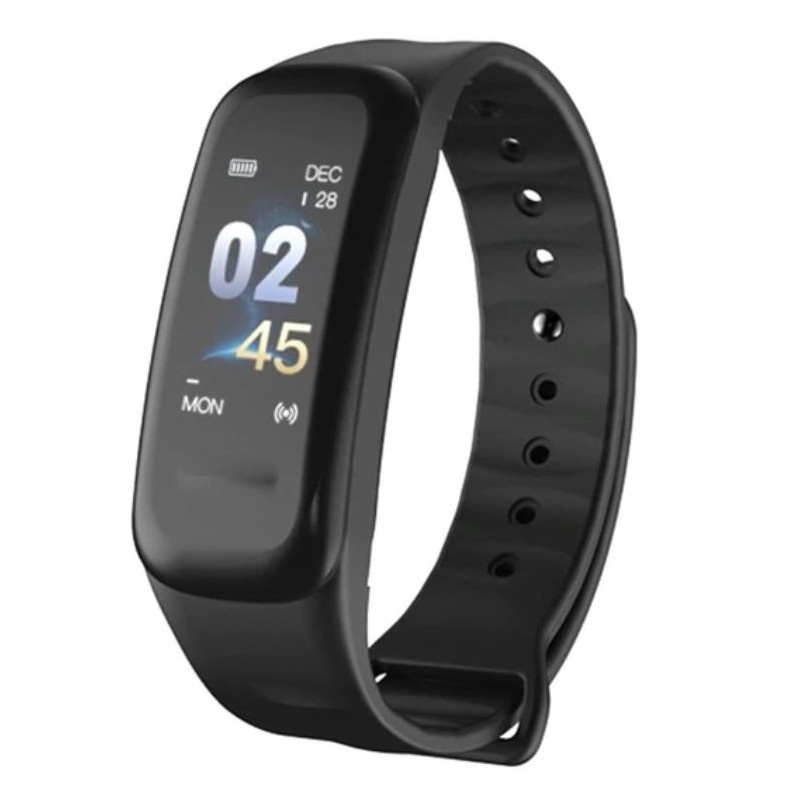 Resigilat Bratara Smart Smartband Techstar® C1 Fitness, Waterproof IP65, BT4.0, OLED Color, Negru