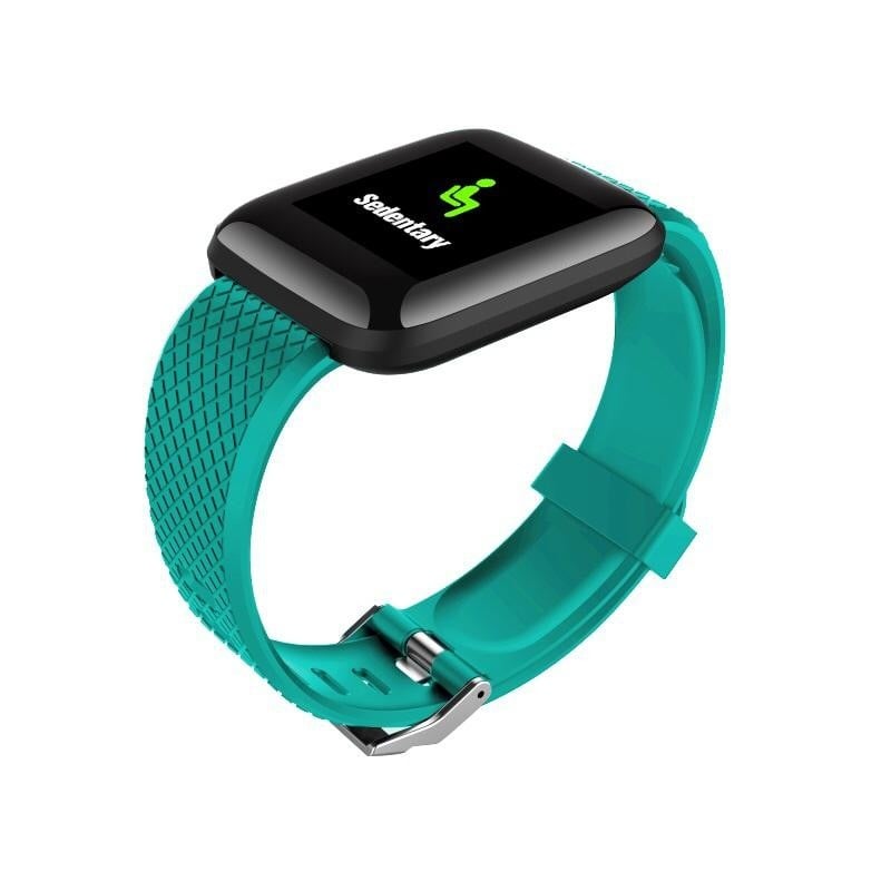 Resigilat Ceas Smartwatch Techstar® D13 Verde, Ecran LCD 1.3inch, Bluetooth 4.0, Compatibil Android & iOS, Unisex, Rezistent la Apa - 2 | YEO