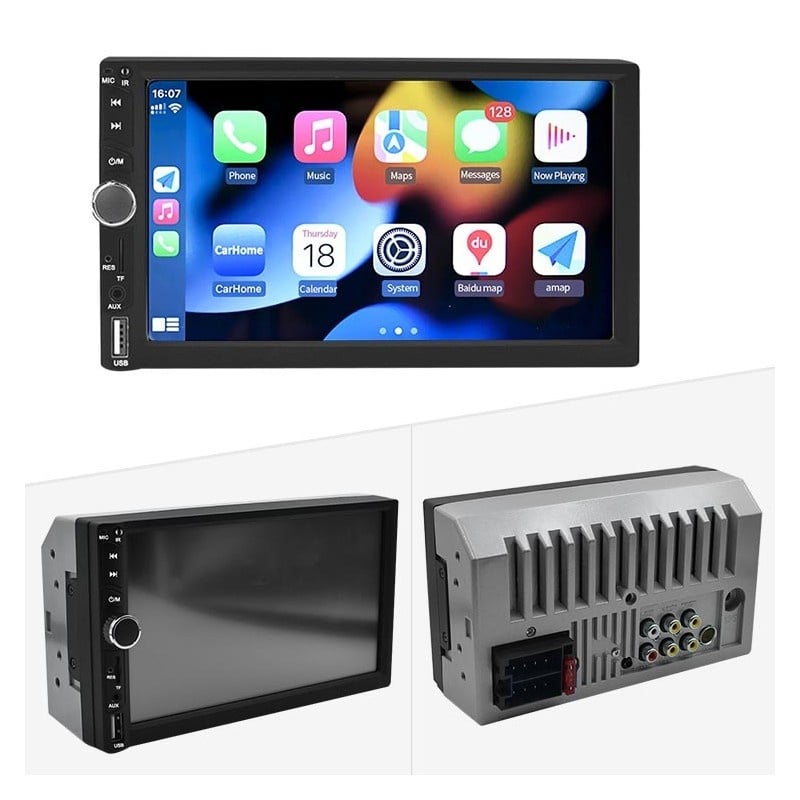 Resigilat MP5 Player Techstar® 7028, 2DIN, Apple CarPlay, Android Auto, Ecran HD Touch 7