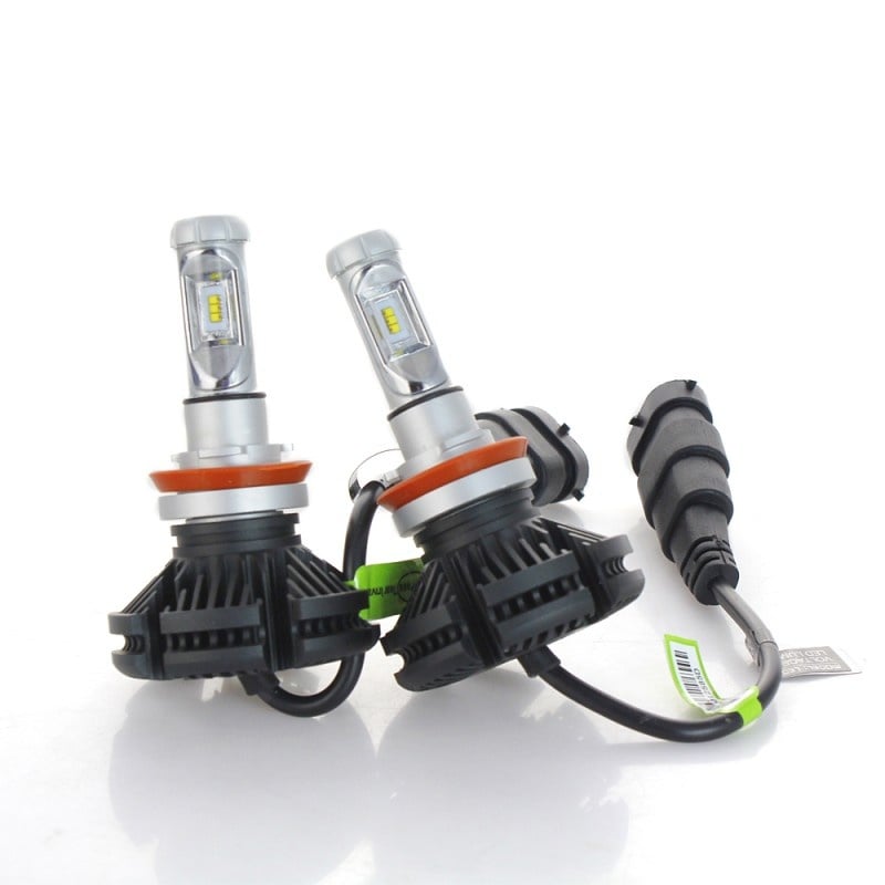 Resigilat Set 2 LED-uri Auto Techstar® X3, H11/H9/H8, 25w, 3000 Lumeni, 3000K/6500K/8000K, AUTO, 12-24 Volti, ZES, Canbus, Miez Cupru, Radiator Aluminiu - 3 | YEO