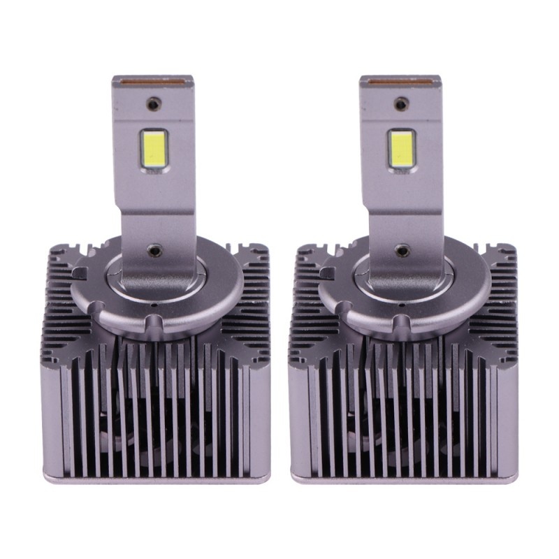 Set 2 LED-uri Auto Techstar® D1S, 35w, 5000 Lumeni, 6500K, AUTO, 12-24 Volti, CSP, Canbus, Radiator Aluminiu