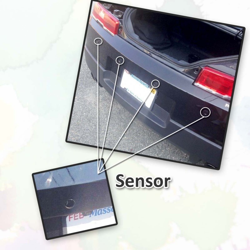 Set Senzori parcare auto detector parktronic display radar monitor 4 senzori NEGRU - 3 | YEO