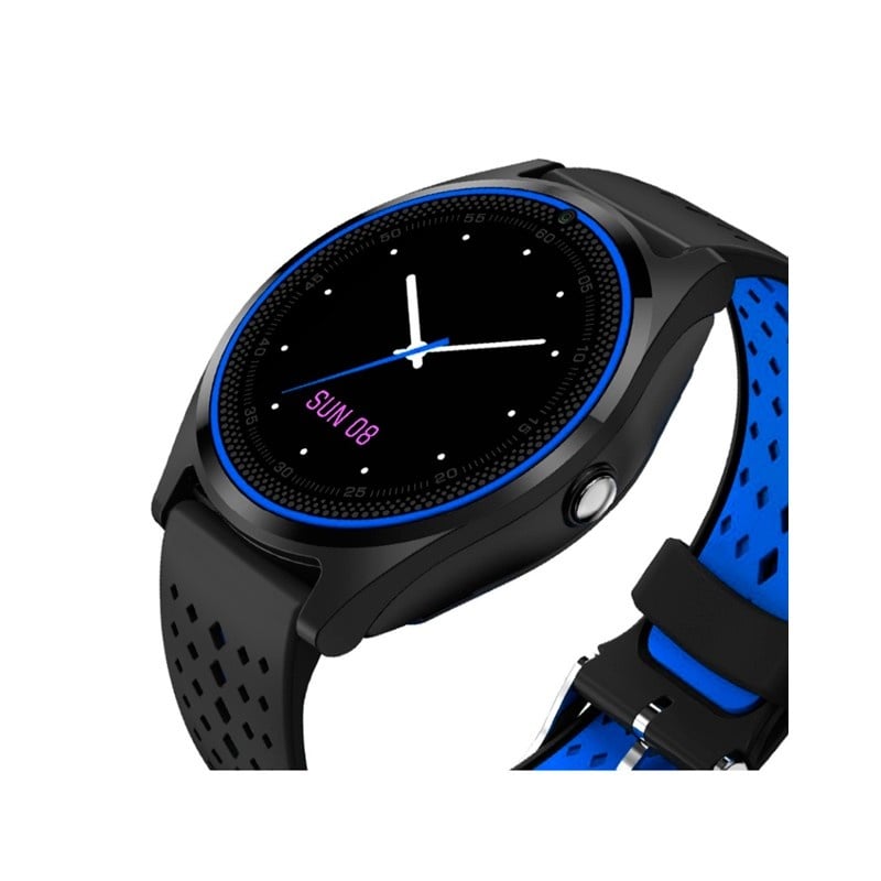 Smartwatch MTK V9 cu Bluetooth si Camera Foto Compatibil Sim si MicroSD Albastru - 2 | YEO