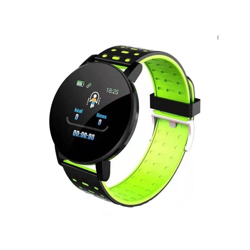 Smartwatch Techstar® 119, Verde, Unisex, Waterproof, IP67, BT 4.0, Ecran 1.3 inch, Conectare Android si iOS Resigilat - 1 | YEO