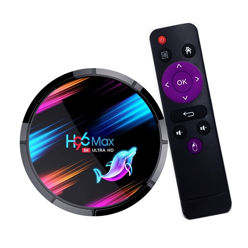 TV Box Techstar® H96 Max X3, Android 9.0, UltraHD 8K, 4K@ 60fps, 4GB RAM, 64GB ROM, 5G WiFi, Bluetooth 4.0, Cu IPTV, Model 2020