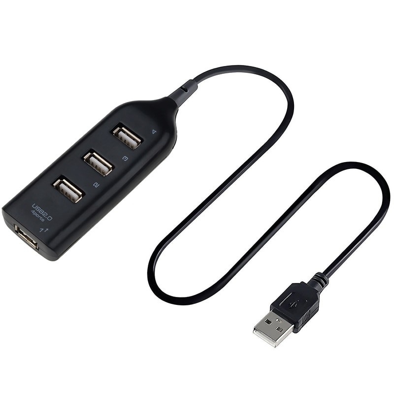 USB Hub Techstar® HB2, USB 2.0 High Speed, 4 Port USB2.0, Negru - 1 | YEO