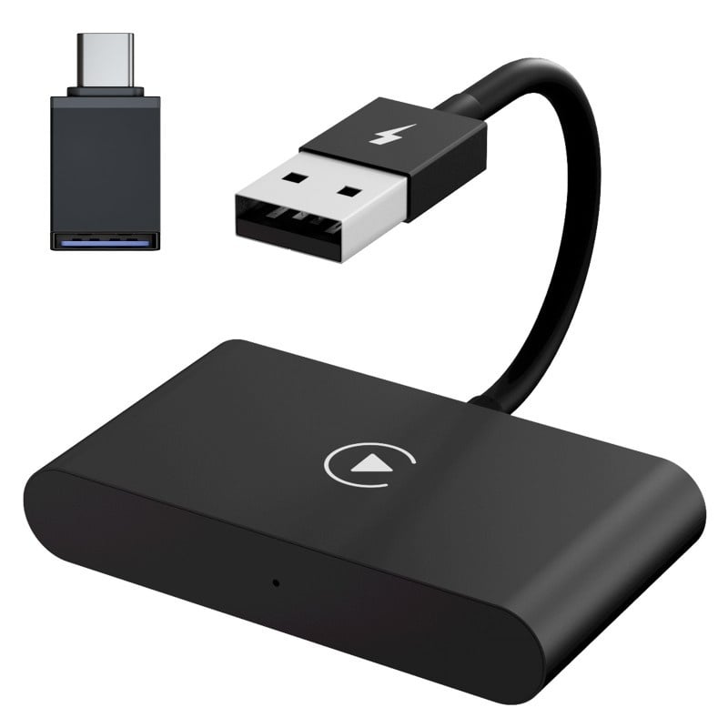 Adaptor Wireless Techstar® CTHT-020-2 Pentru Apple CarPlay Si iPhone iOS 10+, Dongle USB-Type C , WiFi 5G, Bluetooth, Conectare Automata, Negru