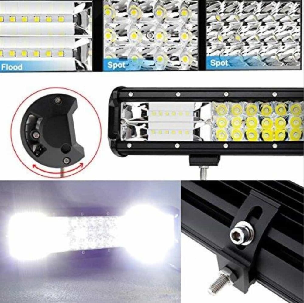 Bara proiectoare LED Auto Offroad Techstar® PNG3, 120W, 12V-24V, 6000 K, 6240 Lumeni, IP 67, 50 cm, Flood Beam 60° cu Leduri CREE XBD, Negru - 3 | YEO