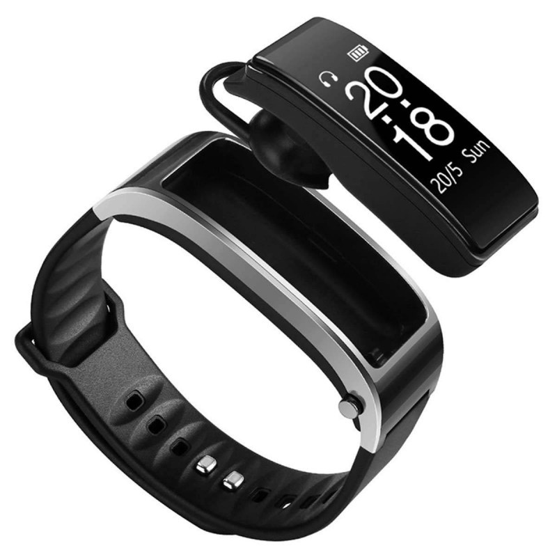 Poze Bratara Fitness Techstar Y3 Plus, 0.96" inch, 2in1, Casca Wireless, Bluetooth 4.1, Senzor Tensiune, Puls, Oximetru, Monitorizare Somn, Apeluri, Gri