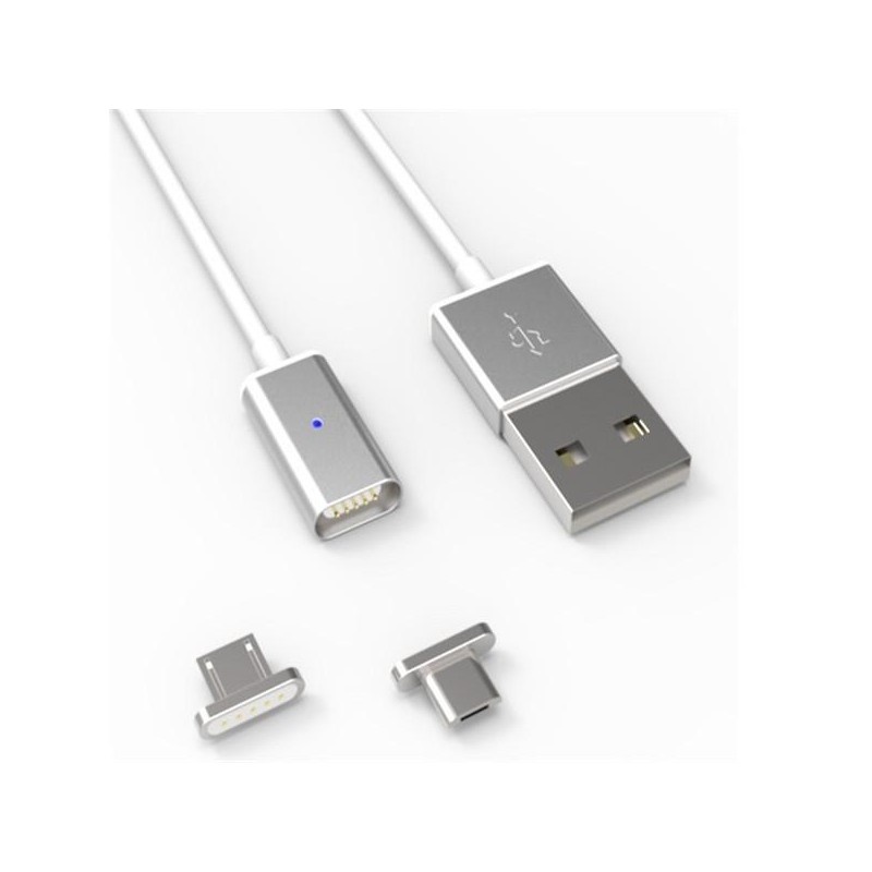 Cablu Magnetic Android Universal Micro Usb Argintiu - 4 | YEO