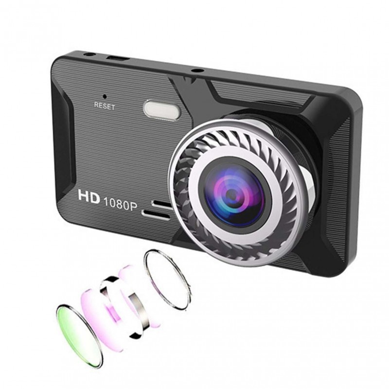 Camera Video Auto Dubla Techstar® H309, FullHD, 1080P, Functie WDR, Camera Marsarier 720P, Ecran 4