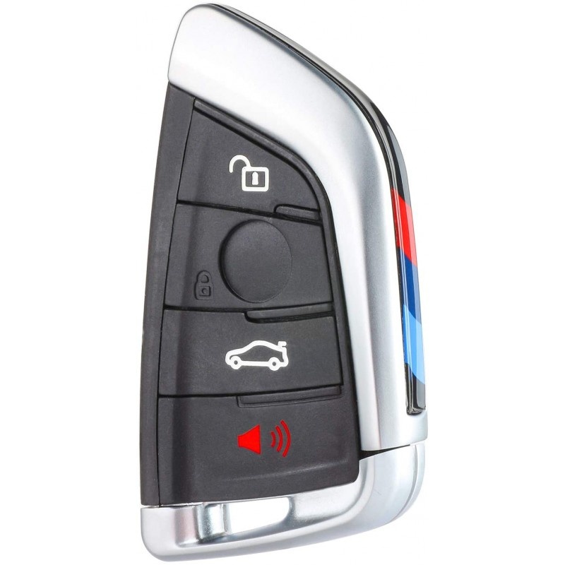 Carcasa Cheie Auto Techstar® BMW, Seria 1,2,3,4,5,6,7, X, 4 Butoane, Cu Lama, Neagra - 1 | YEO