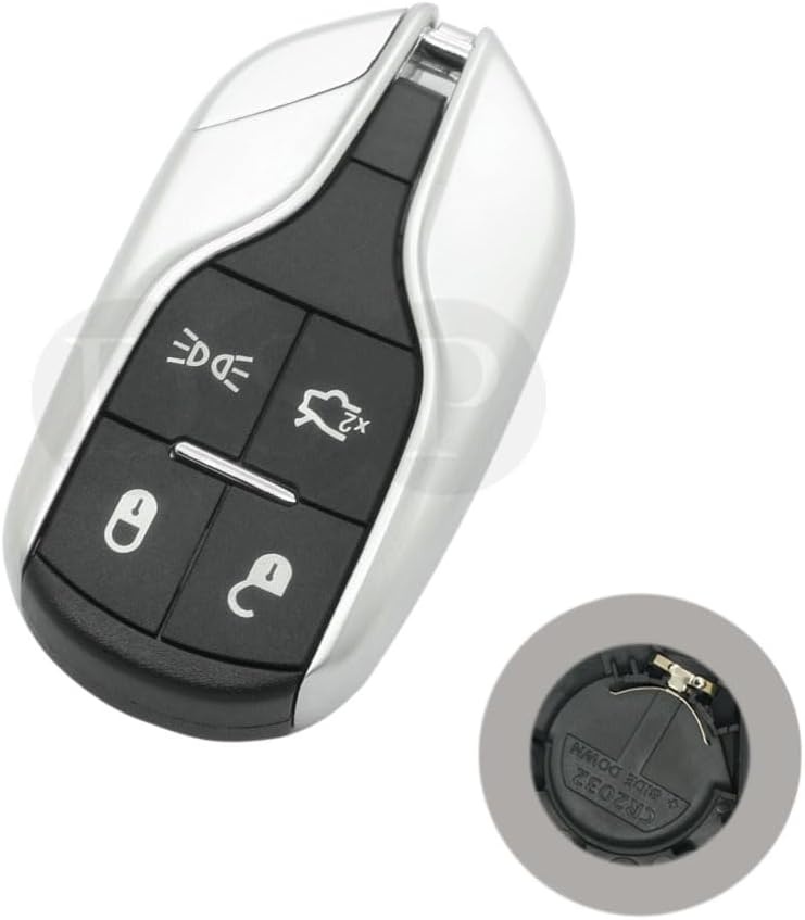 Carcasa Cheie Auto Techstar tip Smart Key, cu 4 butoane, Compatibila Maserati Ghibli, Quattroporte – cu lama - 3 | YEO