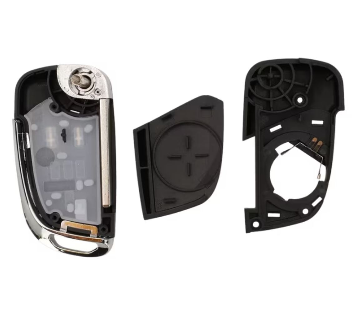 Carcasa Cheie Auto Transformare tip Briceag Techstar compatibila Opel Astra, Insignia, Meriva, Zafira, Vauxhall, Chevrolet Cruze – 2 Butoane, Elemente Cromate - imagine 7