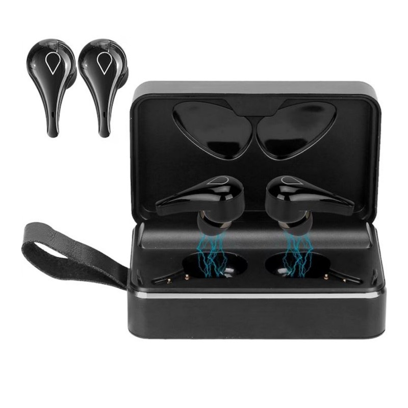 Casti Audio 2 In 1 Techstar® H3 TWS, In ear, Bluetooth, Baterie Externa Pentru Telefon, Afisaj Digital, 3500mAh, Control Prin Atingere, Hi-Fi Stereo, Negru - 2 | YEO