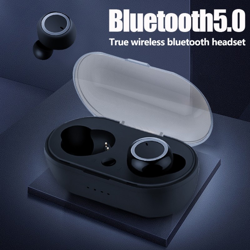 Casti Bluetooth Wireless Techstar® TWS Earbud cu Tehnologie BT 5.0 Negru - 1 | YEO