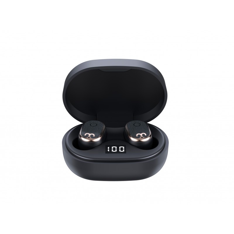 Casti Smart Techstar® TWS S17, Wireless, Bluetooth V5.0, HD Audio, Touch, iOS, Android, Type-C, Negru