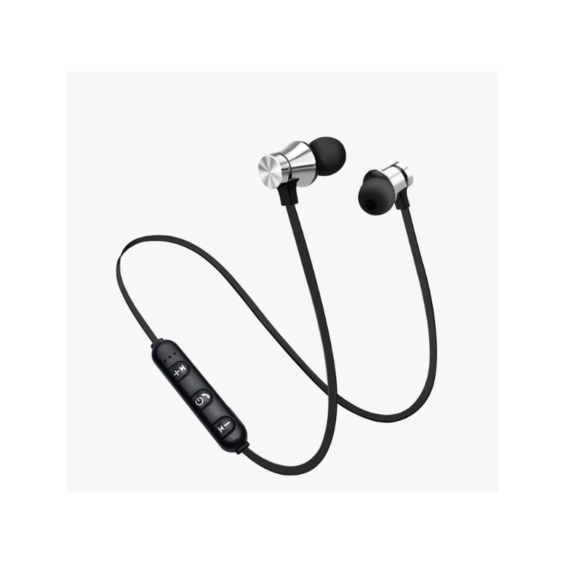 Casti Wireless Bluetooth Sport BT4 Waterproof Tip In-Ear Headset Microfon Incorporat Argintiu