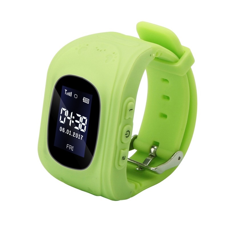 Ceas Smartwatch Copii Techstar® Q50, 0.96 inch IPS, Slot Cartela SIM, Tracker GPS, AGPS, LBS, Buton Urgenta SOS, Monitorizare Live, Apelare, Verde - 1 | YEO