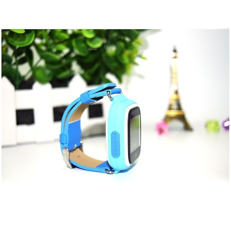 Poze Ceas Smartwatch pentru Copii Albastru Q90 Slot Cartela SIM, GPS Tracker, Wi-Fi, Buton Urgenta SOS, Monitorizare Live