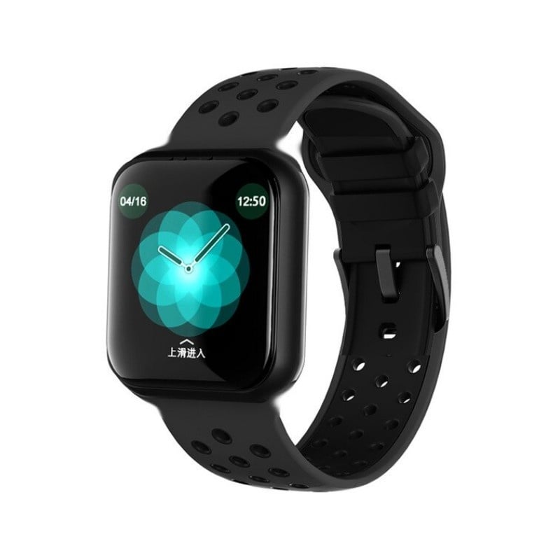 Ceas Smartwatch Techstar® F8, 1.30 inch IPS, Bluetooth 4.0, Monitorizare Puls, Tensiune, Alerte Sedentarism, Hidratare, Negru