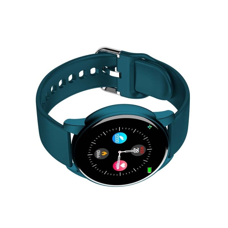 Ceas Smartwatch Techstar® ZL1, 1.30 inch IPS, Bluetooth 4.0, Monitorizare Puls, Tensiune, Alerte Sedentarism, Hidratare, Oximetru, Albastru - 2 | YEO