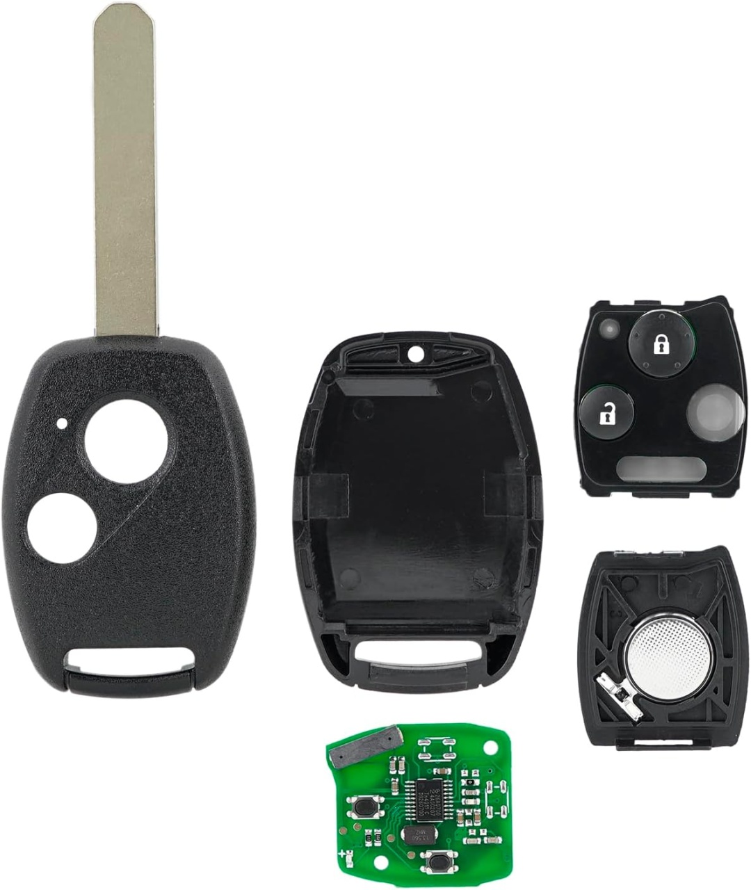Cheie Auto Completa Programabila Techstar, cu 433MHz, 2 butoane, compatibila Honda Civic 2005–2011, Accord, CR-V, Odyssey, Pilot, Fit 2006–2008 – cip ID46, FCCID: N5F-S0084A - 1 | YEO