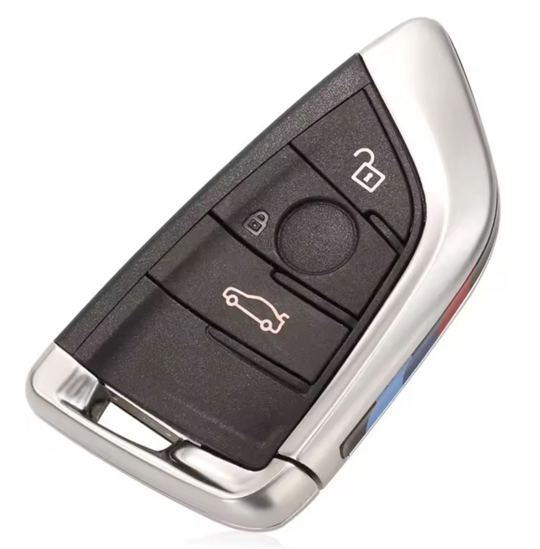 Cheie auto completa si programabila Techstar, compatibila cu BMW Seria 1 2 3 4 5 6 7, X3 X4 X5 X6, M2 M3 M4 – 433MHz, chip ID49 PCF7945, carcasa cu 3 butoane - 2 | YEO