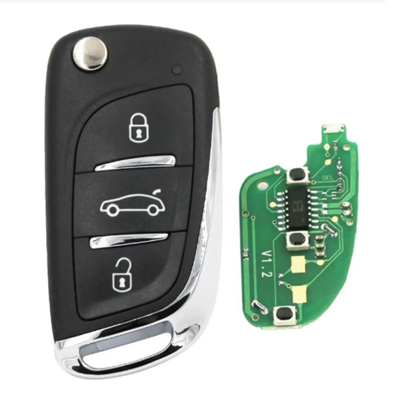 Cheie Auto cu Telecomanda Techstar® TRM-09 pentru VW B11, KEYDIY, 3 Butoane, 300-500 Mhz, Pentru Programul KD300 și KD900, Negru - 2 | YEO