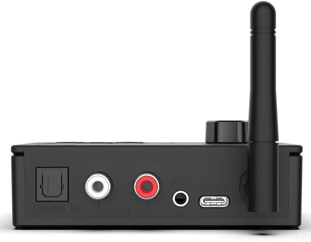 Convertor Audio Digital la Analog Techstar® DAC 192KHz cu Bluetooth 5.4 și Telecomanda, Intrari Optice, Iesiri RCA și Jack 3.5mm