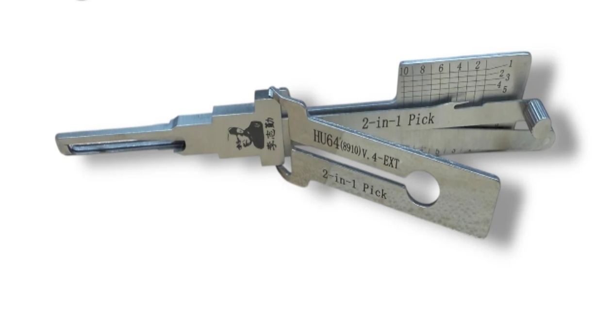 Decodor auto Lishi Original HU64(8910) 2 in 1 Decoder + Pick Mercedes-Benz HU64 10-Cut, deblocare contact, usa, portbagaj - imagine 3