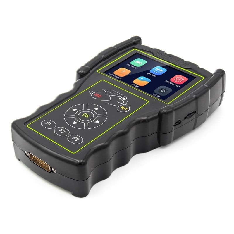 Instrument profesional de scanare si diagnosticare pentru motociclete JDiag M100, OBD2, sistem dublu Analizor, Ecran digital LCD 3.5 inch, detectie sistem EFI si detectie baterie, Negru - 3 | YEO