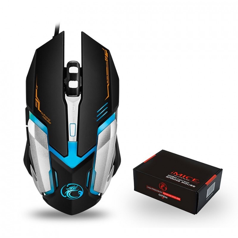 Mouse Gaming Techstar® iMice V6, 2400 DPI, Ergonomic, 6 Butoane, RGB, USB - 3 | YEO