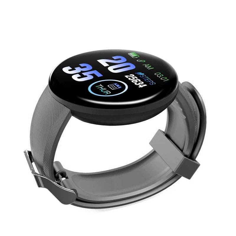 Resigilat Ceas Smartwatch Techstar® D18, 1.3inch OLED, Bluetooth 4.0, Monitorizare Tensiune, Puls, Oxigenarea Sangelui, Waterproof IP65, Gri - 2 | YEO