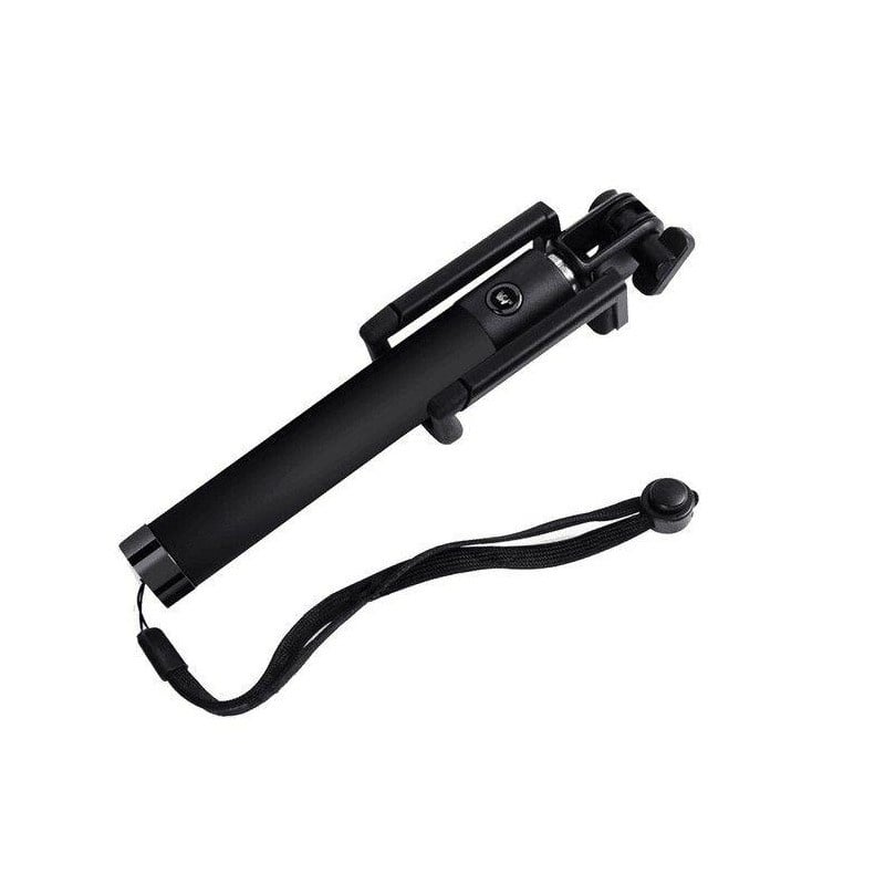 Selfie Stick Cablu Jack 3.5 mm Extensibil 80cm Negru - 2 | YEO