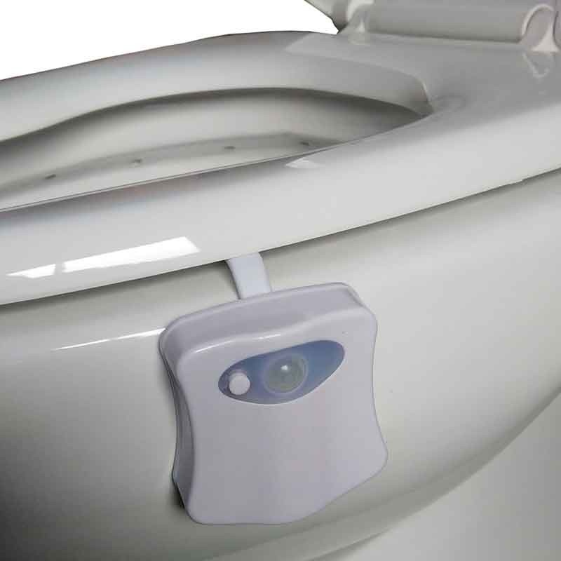 Senzor LED pentru Capac Toaleta Multicolor 8 Culori cu senzor de miscare