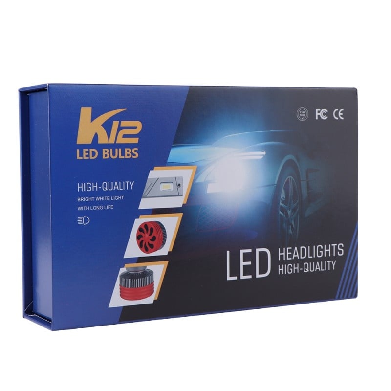 Set 2 LED-uri Auto Techstar® A12/K12, H7, 85w, 15000 Lumeni, 6500K, AUTO, 12-24 Volti, CSP, Canbus, Miez Cupru, Radiator Aluminiu - 3 | YEO