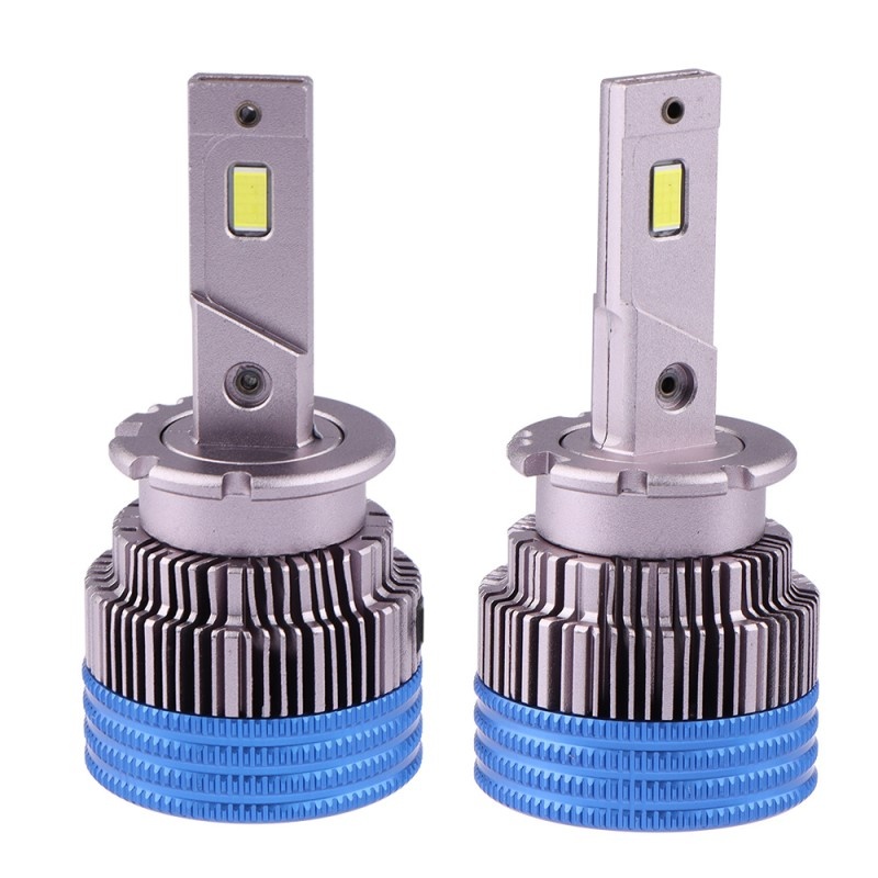 Set 2 LED-uri Auto Techstar® D2S, 35w, 5000 Lumeni, 6500K, AUTO, 12-24 Volti, CSP, Canbus, Radiator Aluminiu