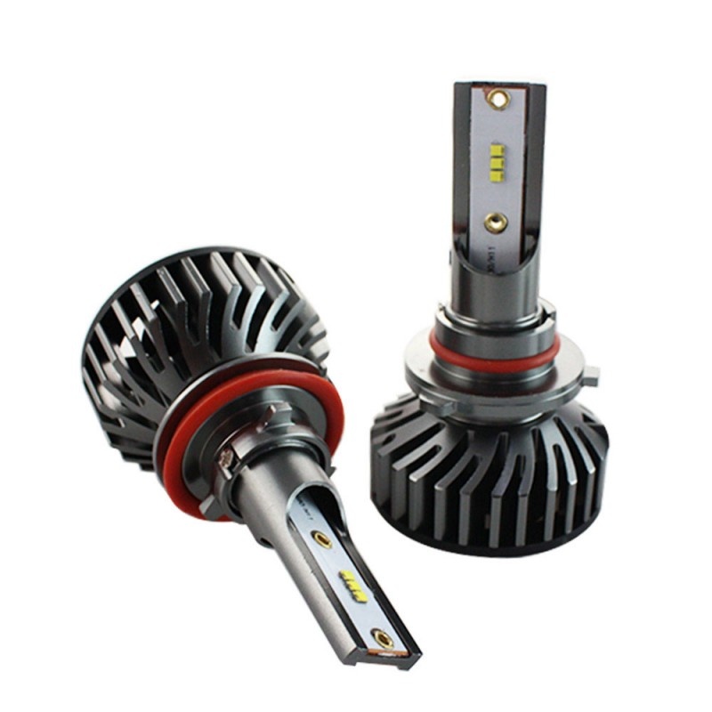 Set 2 LED-uri Auto Techstar® P8, 9005, 40w, 4000 Lumeni, 6500K, AUTO, 12-24 Volti, ZES, Canbus, Miez Cupru, Radiator Aluminiu - 1 | YEO