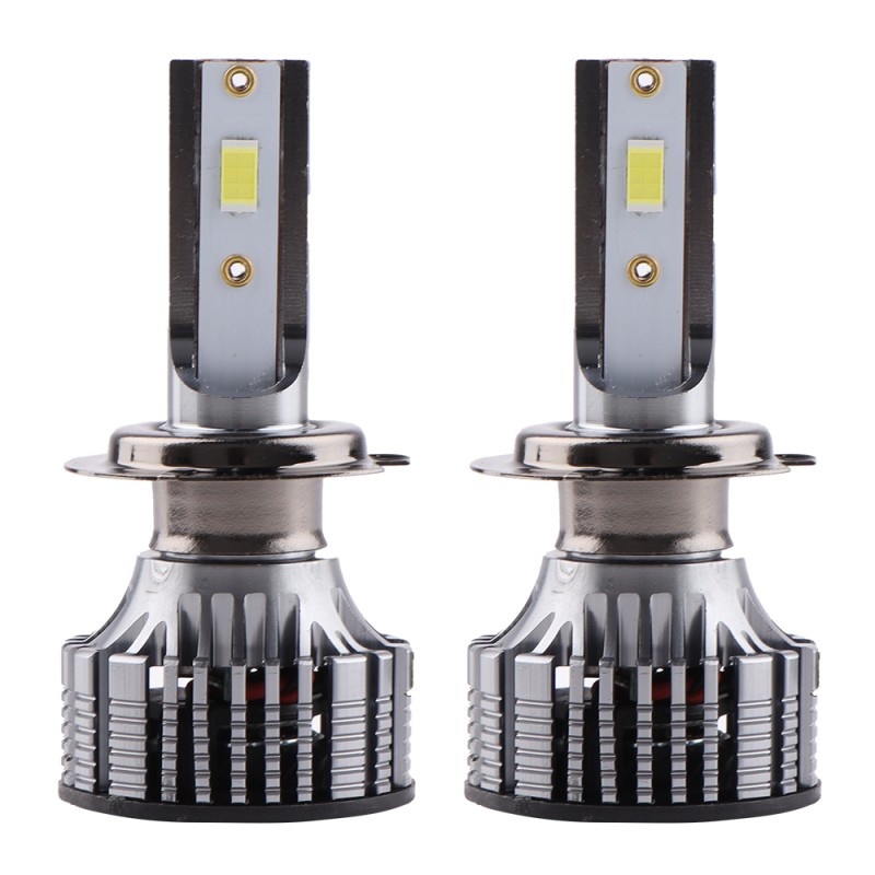 Set 2 LED-Uri Auto Techstar® V8, H7, 120W, 12-24V, 15000 Lumeni, 6000K, Unghi Fascicul 360°, CSP 3570, Canbus, Radiator Aluminiu, Racire Cooling Tech, Argintiu