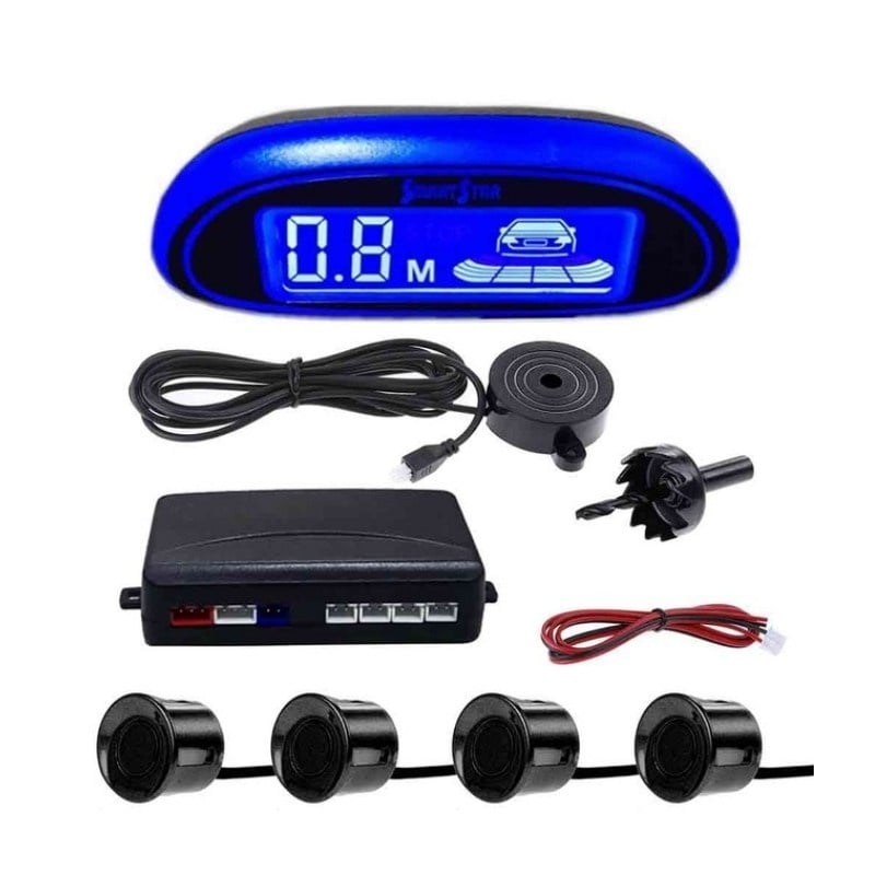 Set senzori Parcare auto Detector PARKTRONIC Display radar monitor 4 senzori NEGRU